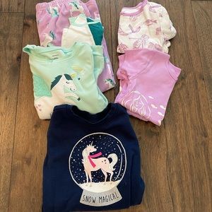 Girls Pajama and Sweatshirt Lot size 7